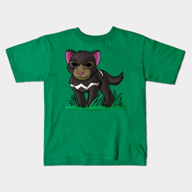 Tasmanian Devil Kids T-Shirt by Firestorm Fox